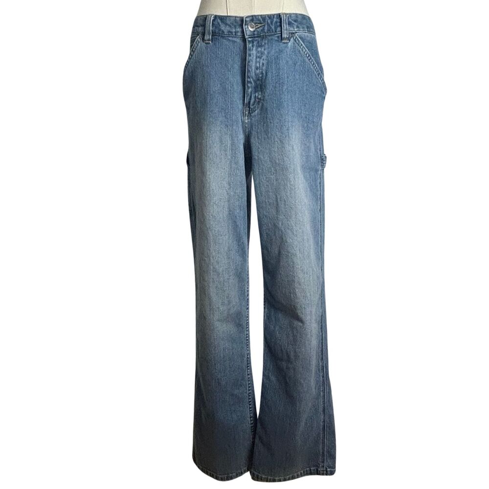 Cabela's Casuals Women's Jeans Size 6 Cargo Blue Wide Leg Comfy